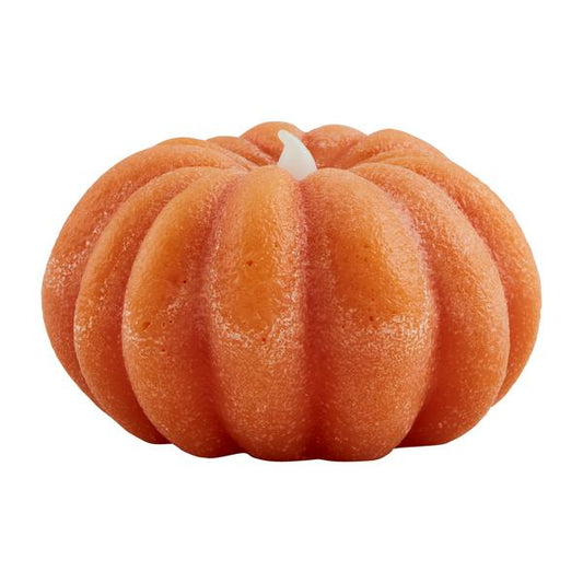 MUD PIE DARK ORANGE PUMPKIN FLAMELESS CANDLE