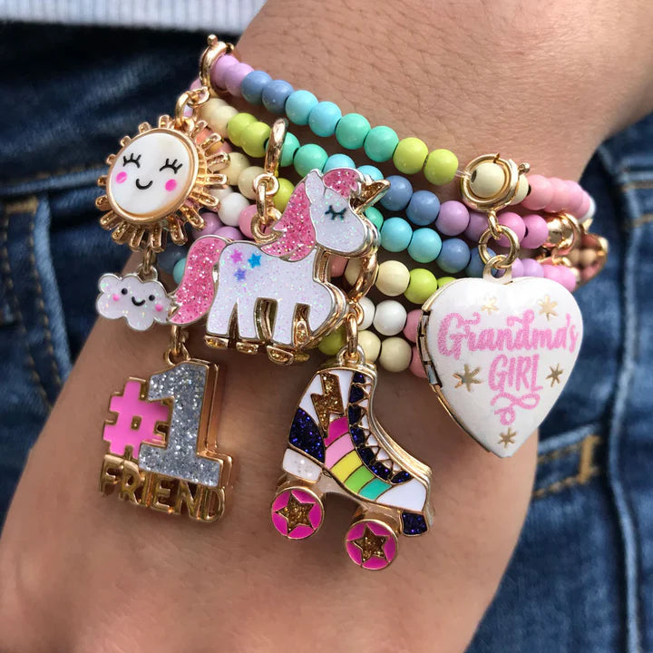 CHARM IT! 4mm Pastel Stretch Bead Bracelet