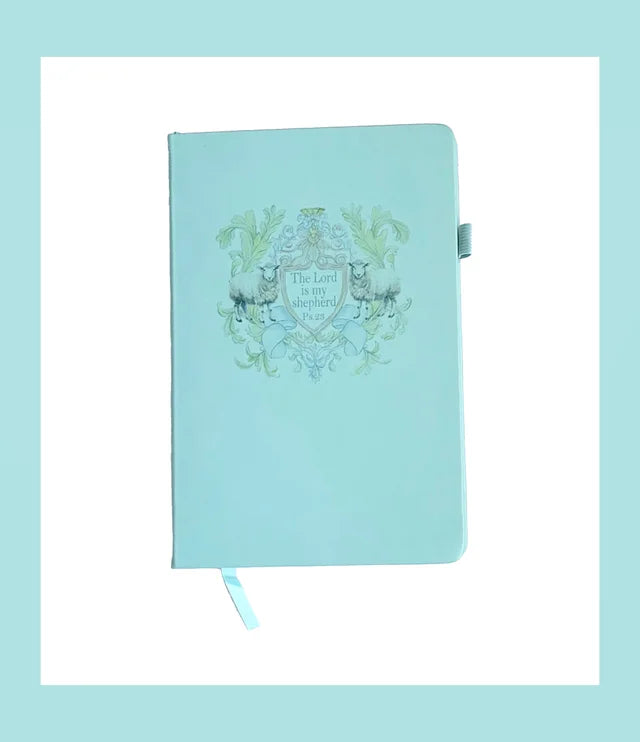 Standing on the WORD Mint Journal Sheep Crest with Verse: Psalm 23 Lord is my shepherd