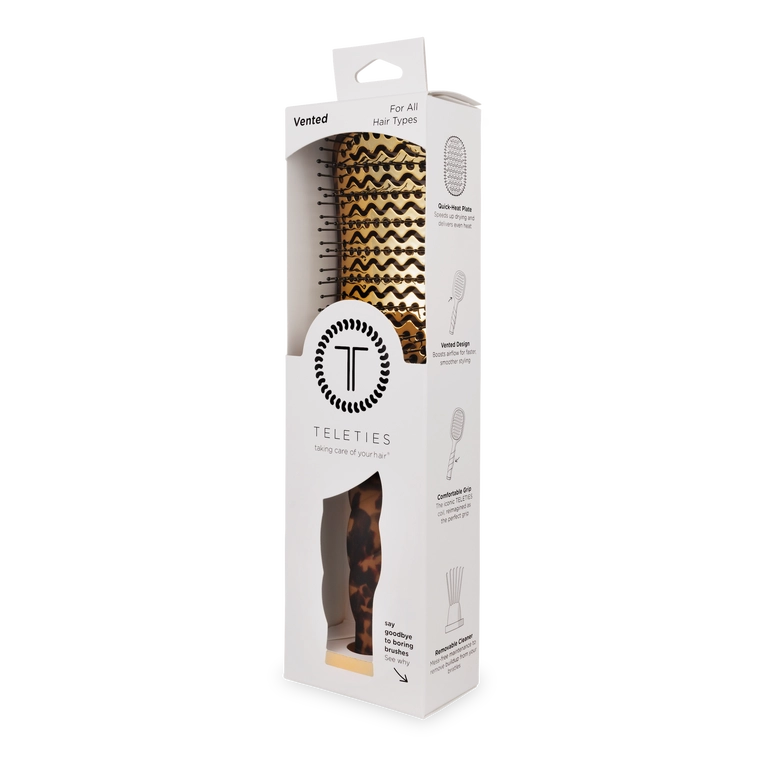 Teleties Vented Hair Brush | Tortoise