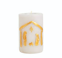MUD PIE NATIVITY REFILLABLE CANDLE