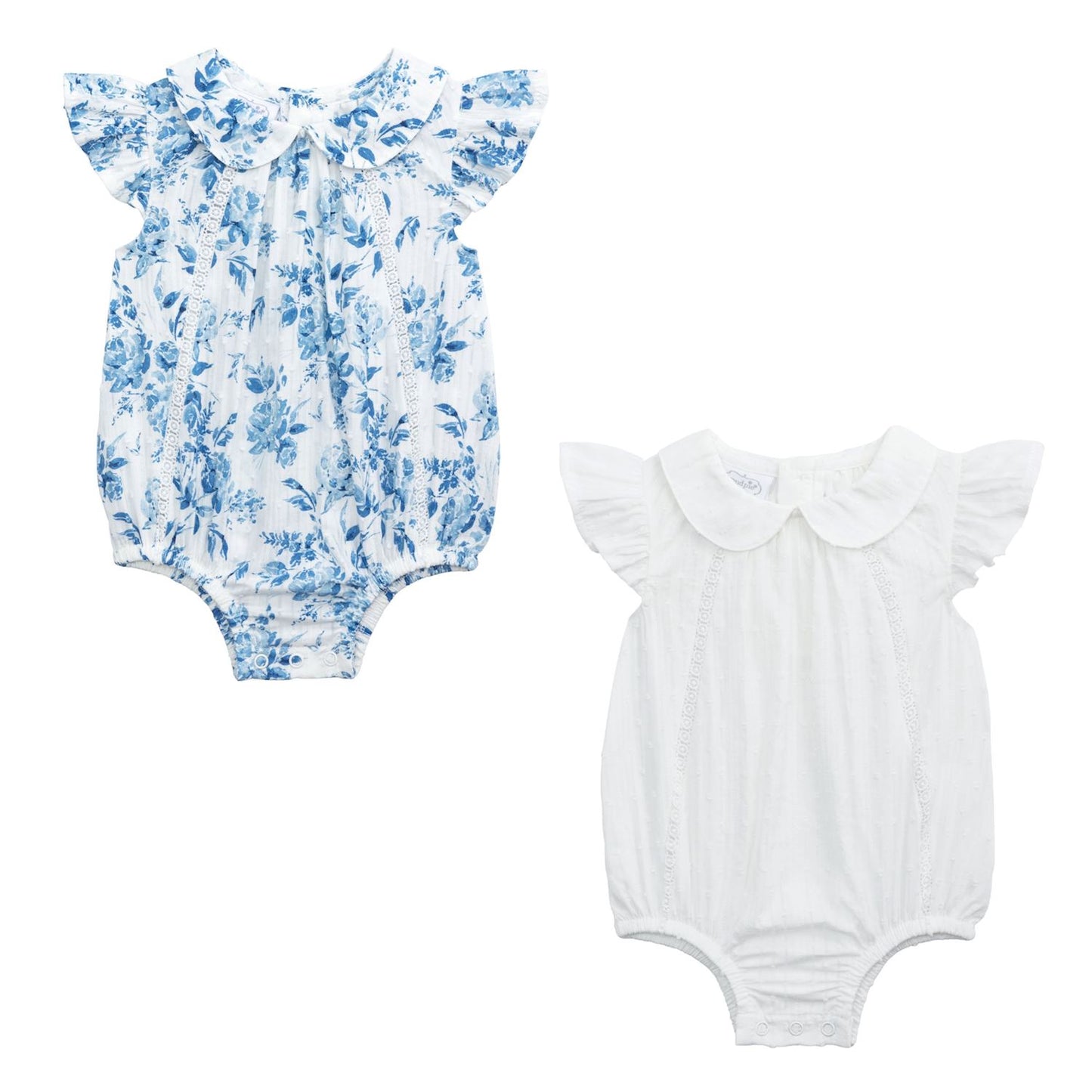 MUD PIE BLUE FLORAL & WHITE BUBBLES