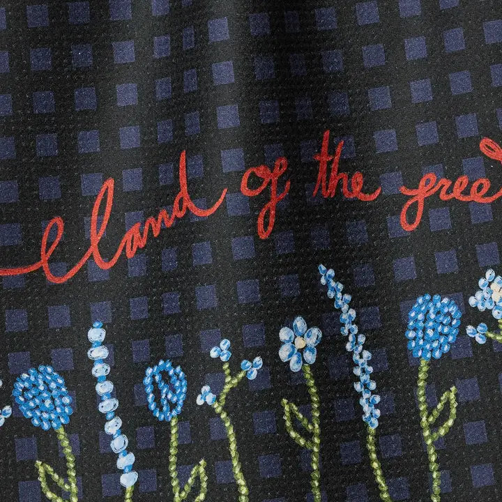 Geometry Land of Free Tea Towel
