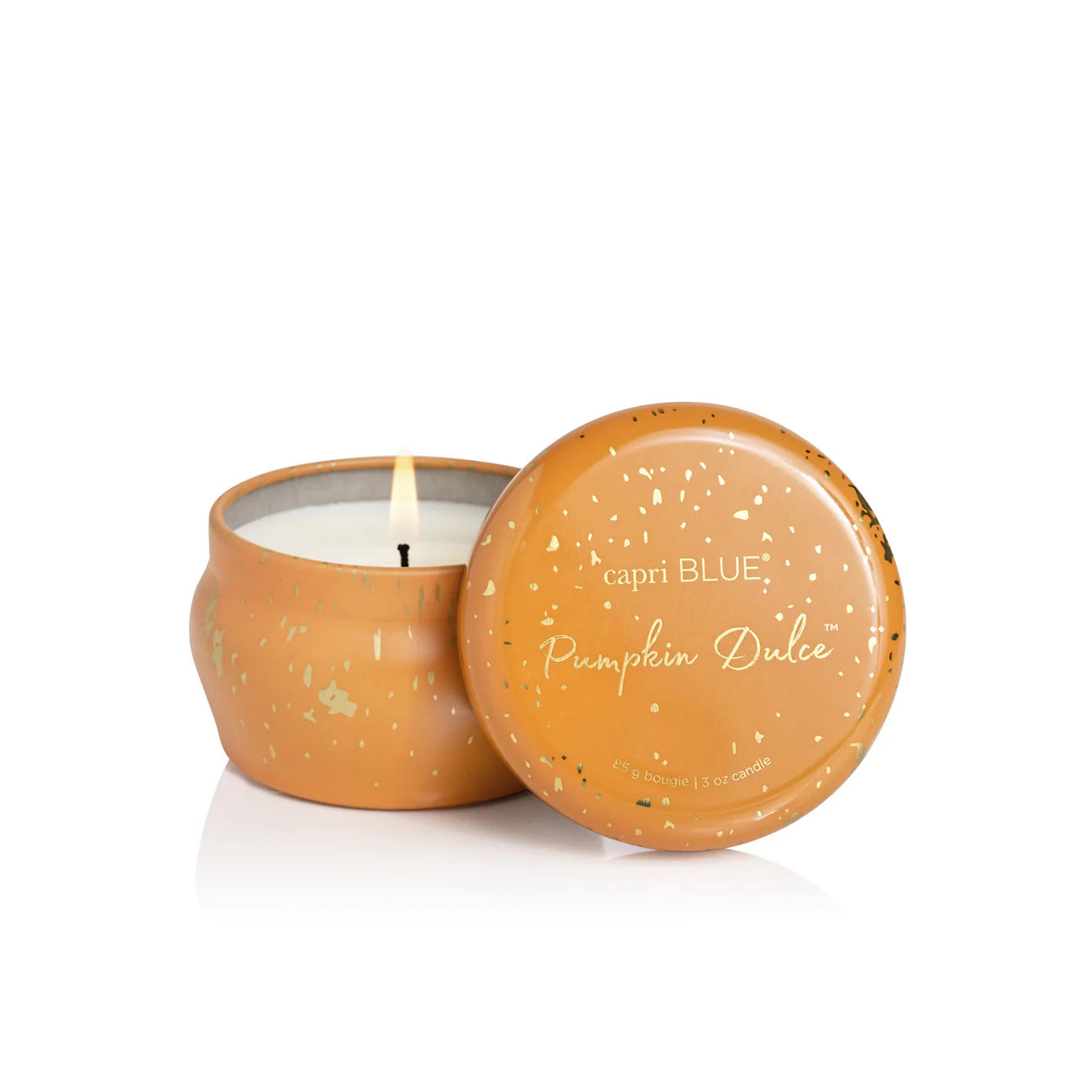 capri BLUE Pumpkin Dulce Glimmer Mini Tin Candle