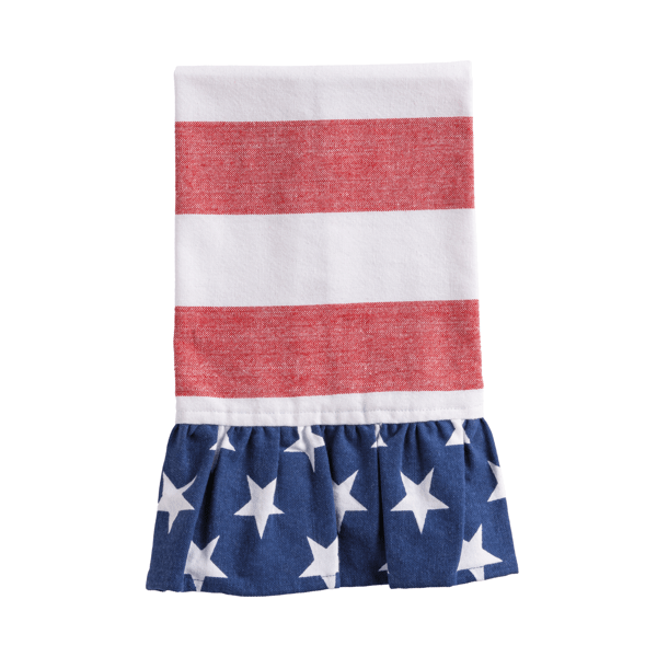 MUD PIE RED STRIPE AMERICANA TOWEL