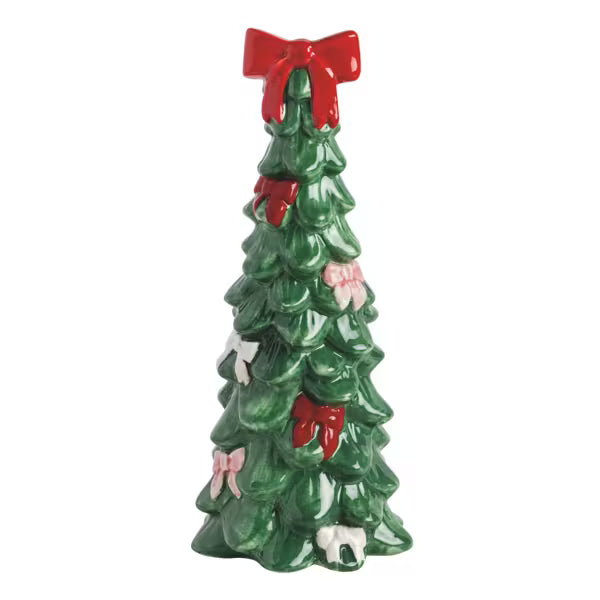 MUD PIE LARGE BOW CHRISTMAS TREE SITTER