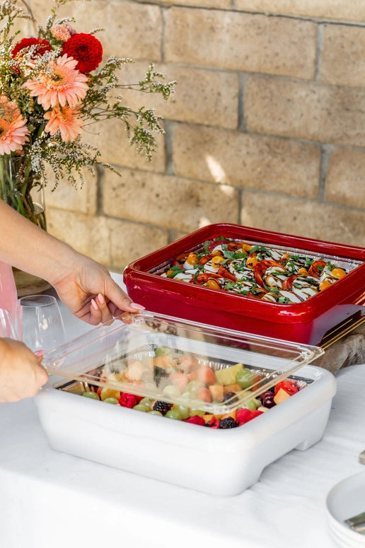 Fancy Panz Premium Set - Pan Frame w/ Lid & Hot or Cold Gel Pack -White