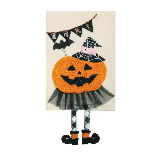 MUD PIE JACK-O-LANTERN DANGLE LEG TOWEL