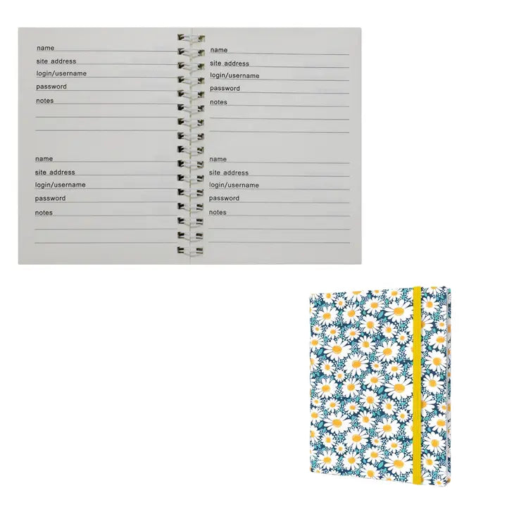 Seriously Shea Password + Username Log Book | Blue Daisy