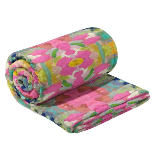 Laura Park Designs Pink Paradise Fleece Blanket