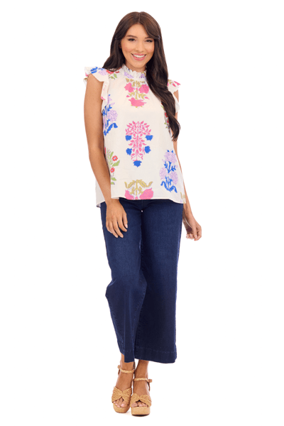MUD PIE KENZIE FLOUNCE TOP