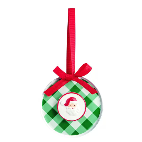 MUD PIE SANTA ACRYLIC DISC ORNAMENT