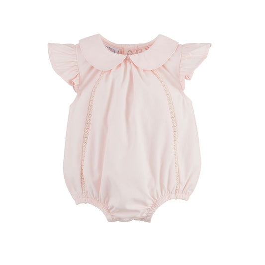 MUD PIE COLLARED POPLIN BABY BUBBLE-0-3M