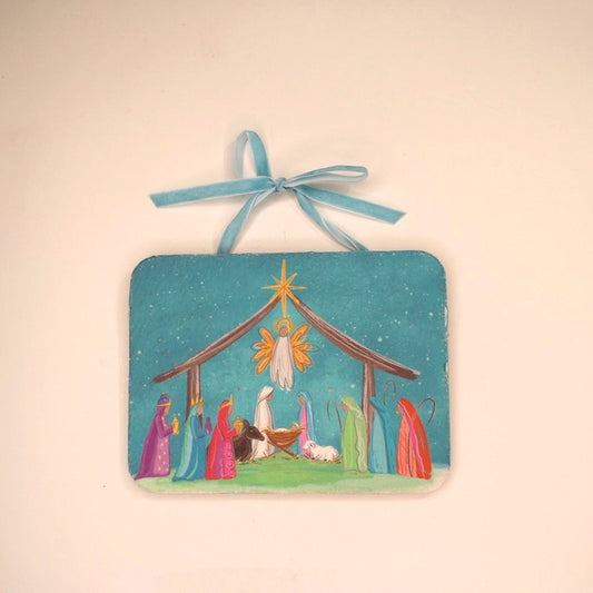Trade Cie MDF Handmade Paper Nativity Ornament