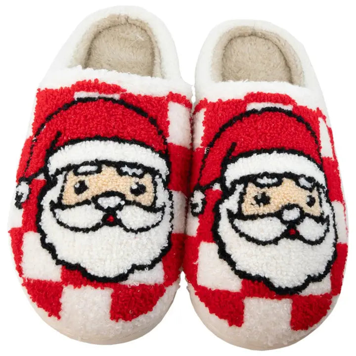 Katydid Santa Red Checkered Best Women's Slippers