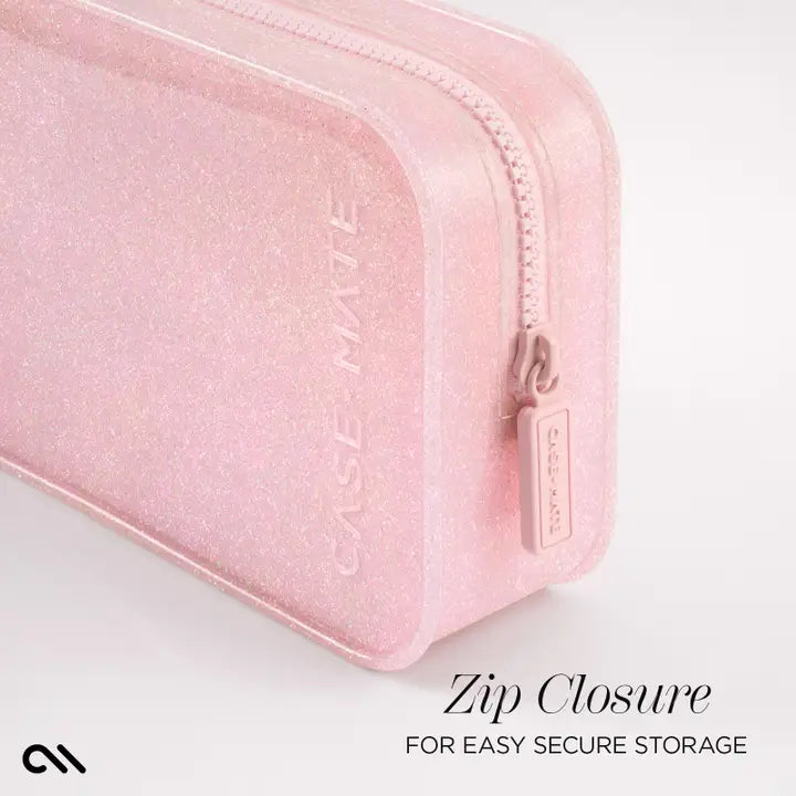 Case-Mate Jelly Makeup Bag-Ballet Pink Twinkle