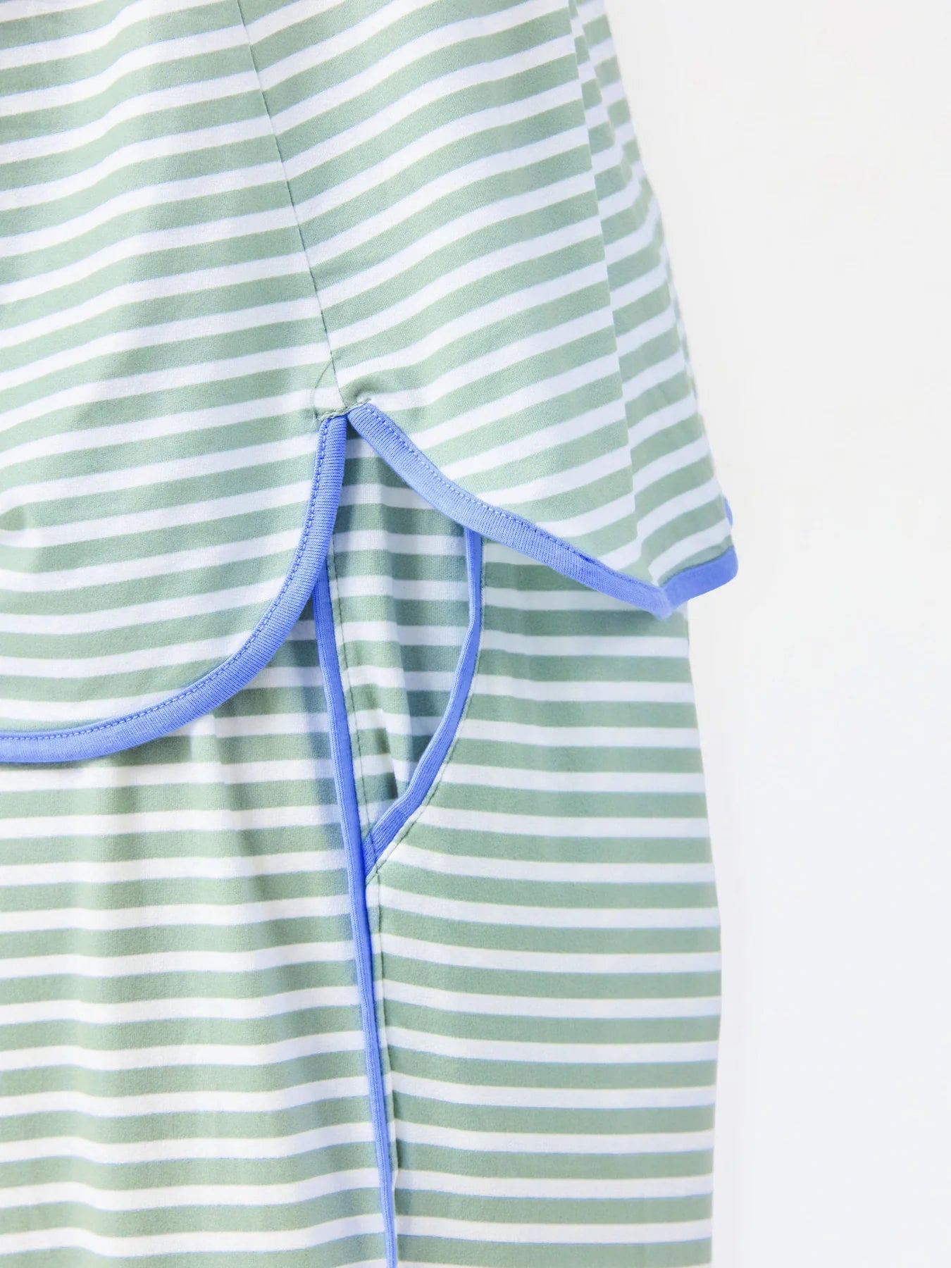 MARY SQUARE Pant Set Melody Green Stripe