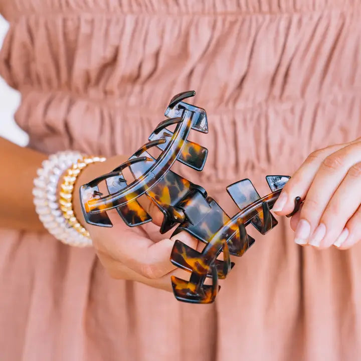 Teleties Classic Hair Clip | Large | Tortoise