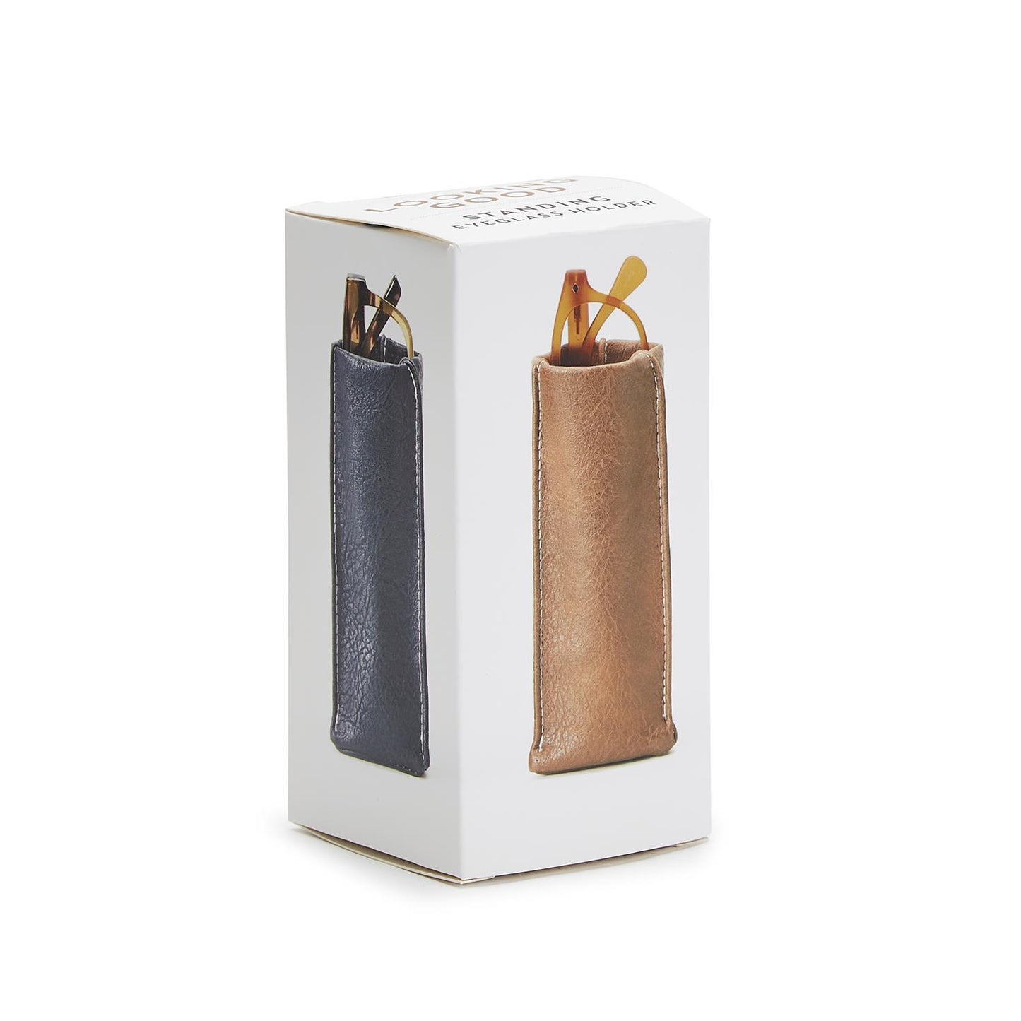 Two's Company "LOOKING GOOD" STANDING TRIANGULAR WEIGHTED EYEGLASS / ACCESSORY HOLDER IN GIFT BOX