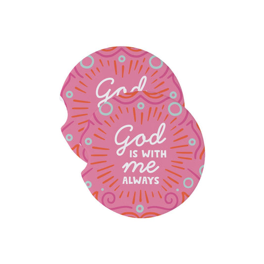 Mary Square  Car Coaster God Is With Me