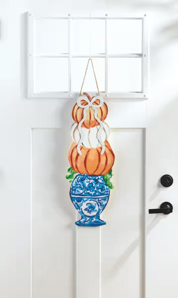 MUD PIE PUMPKIN TOPIARY DOOR HANGER