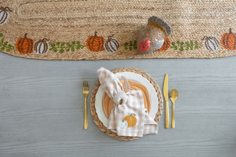 MUD PIE ORANGE PUMPKIN CHEESE PLATE SET