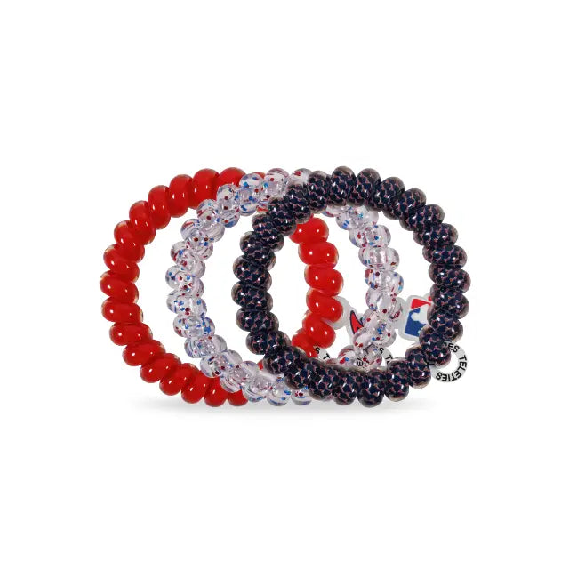 Teleties Spiral Hair Coils | Large | Atlanta Braves Hair Ties