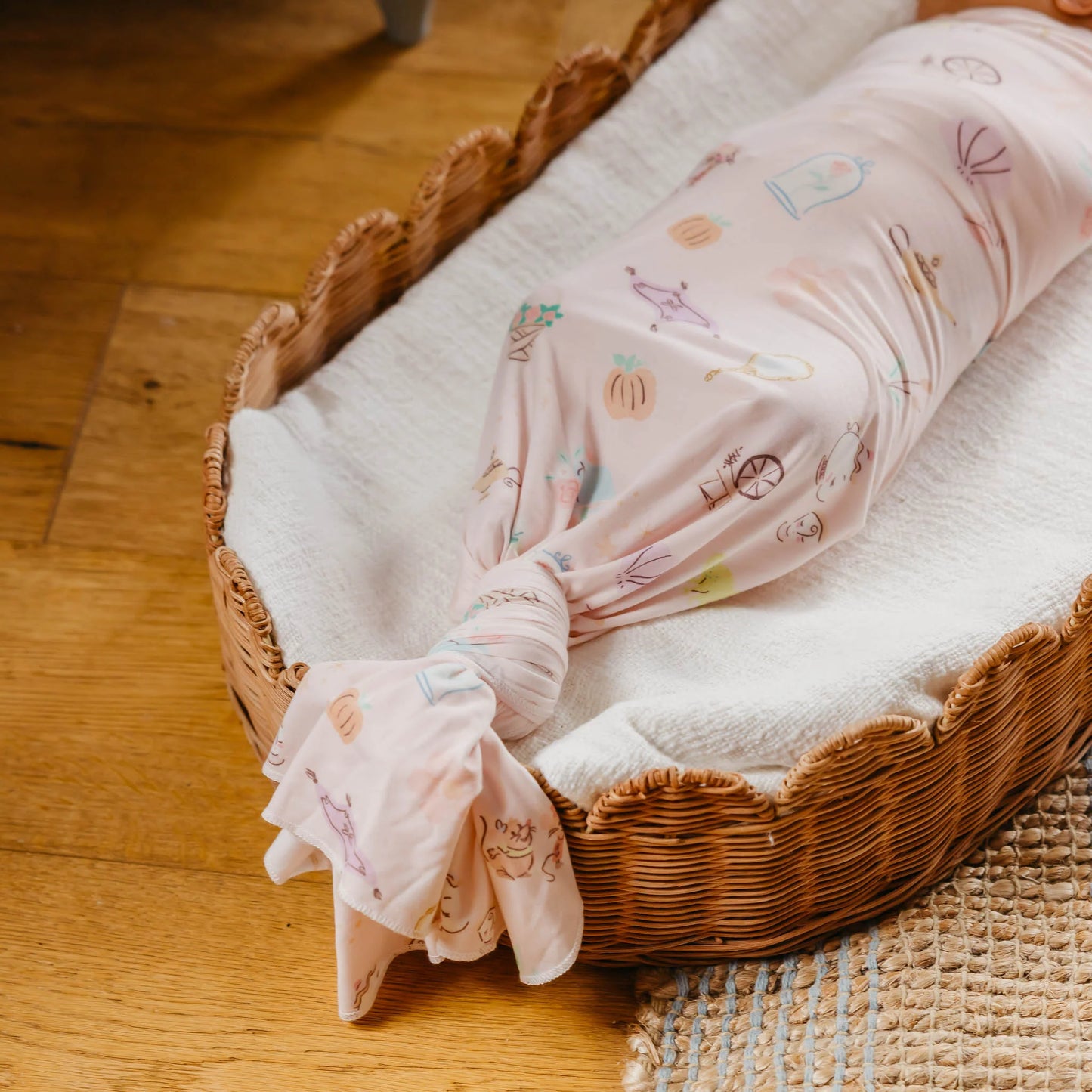 Copper Pearl Enchanted Friends Knit Swaddle Blanket