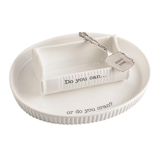MUD PIE DOUBLE CRANBERRY DISH SET