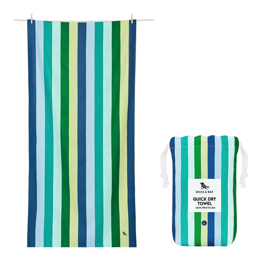 Dock & Bay Quick Dry Towels - Cool Lagoon - GRS Certified-L