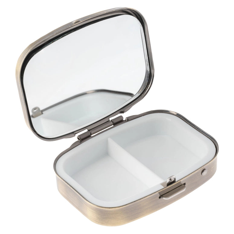 Karma Small Metal Pill Case-Don't Panic