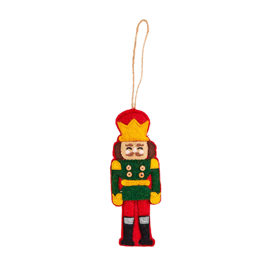 MUD PIE NUTCRACKER FELT ORNAMENT