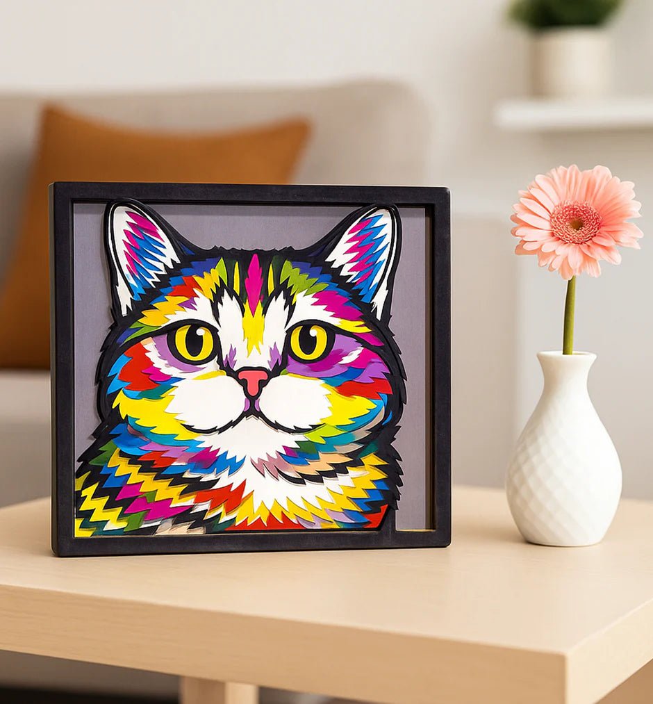 SPLAT PLANET WOODEN CAT ART CRAFT KIT