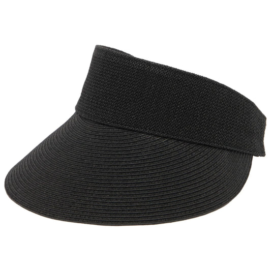 San Diego Hat Monte - Visor with Crochet Crown Panel-Black