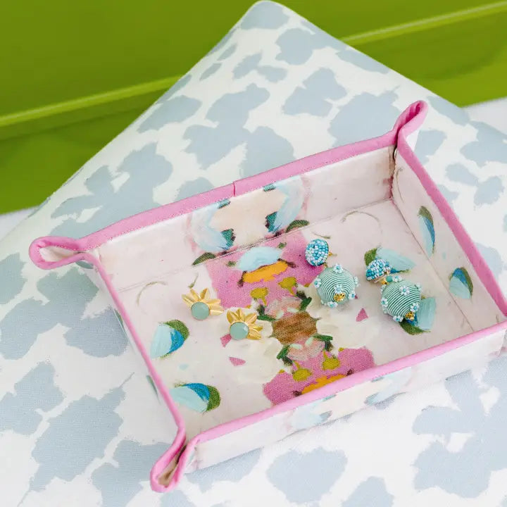 Laura Park Designs Monet's Garden Pink Snap Tray