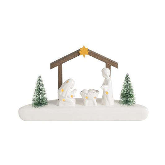 MUD PIE NATIVITY LIGHT-UP SITTER