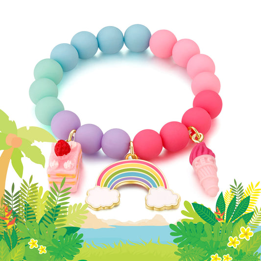 Girl Nation Charming Whimsy Bracelet- Cloud Luvs Rainbow