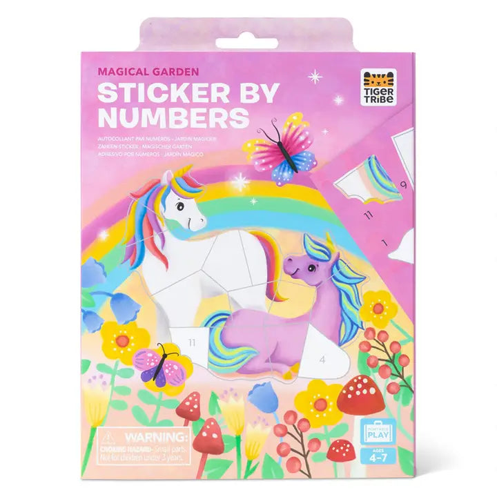 Tiger Tribe Sticker By Numbers - Magical Garden