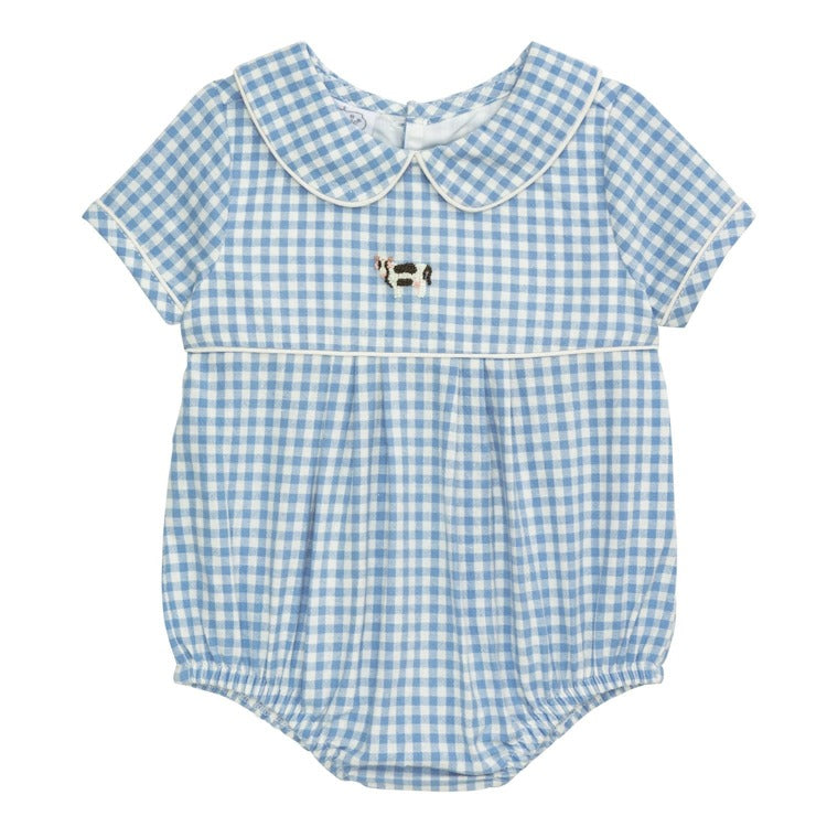 MUD PIE Cow Icon Gingham Bubble