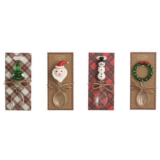 MUD PIE CHRISTMAS GLASS CANDY SCOOPS