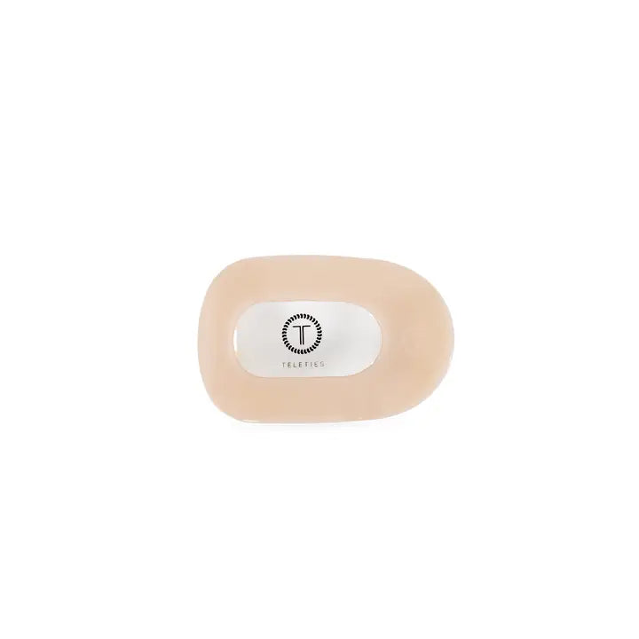 Teleties Almond Beige | Tiny | Flat Round Clip