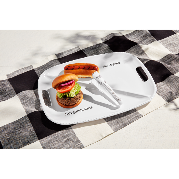 MUD PIE MELAMINE BURGER DOG PLATTER