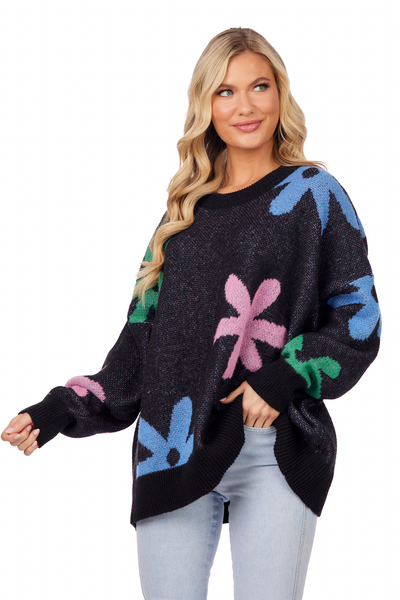 MUD PIE JADIE SWEATER-BLACK