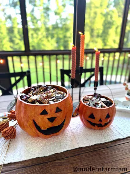 MUD PIE MACHE JACK-O-LANTERN TREAT BUCKETS