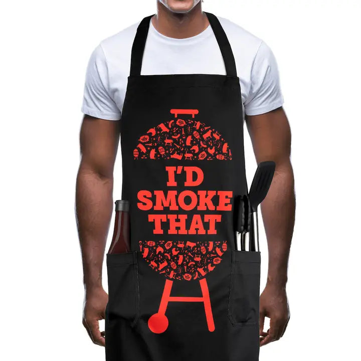 Lavley I'd Smoke That Apron - Funny Grilling Apron