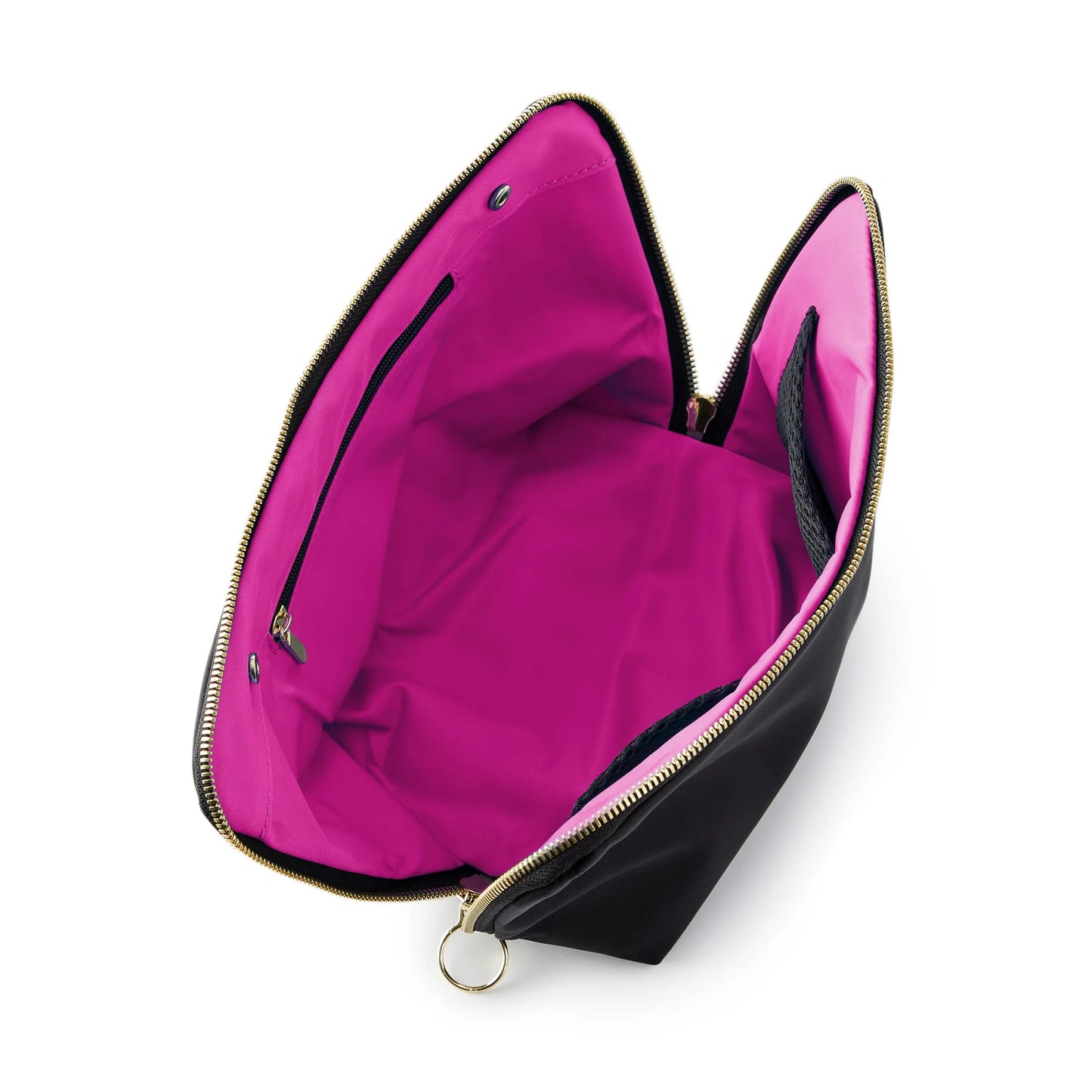 Kusshi Signature Black/Hot Pink Makeup Bag