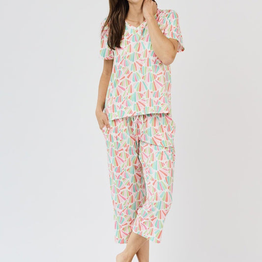 MARY SQUARE Cropped Pant Set Alli Calypso Beat-Multi