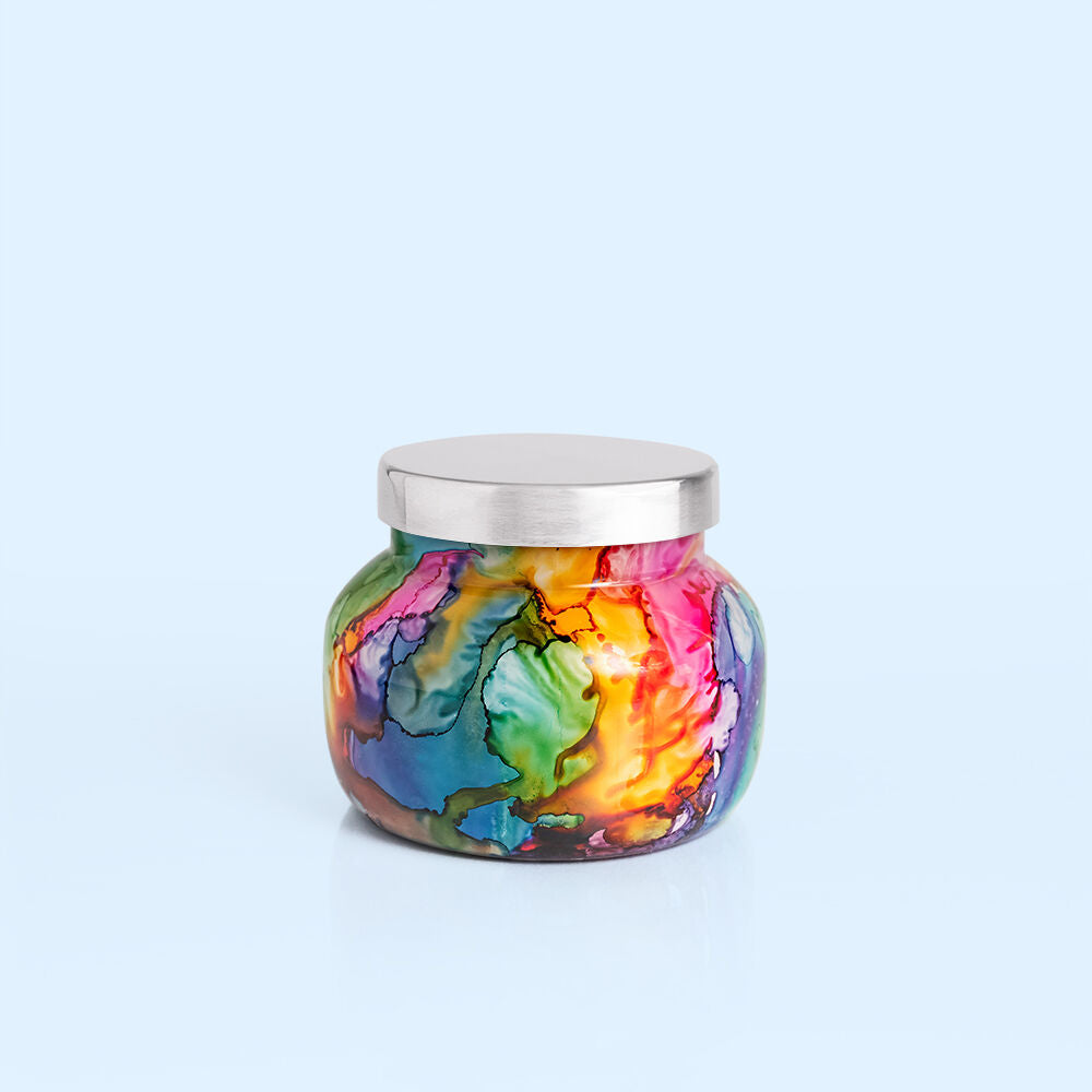 capri BLUE Volcano Rainbow Watercolor Petite Jar, 8 oz