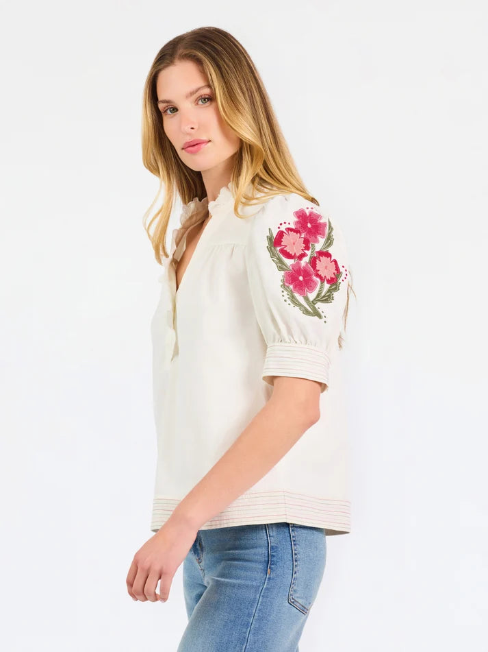 MARY SQUARE Top Emmie Ivory