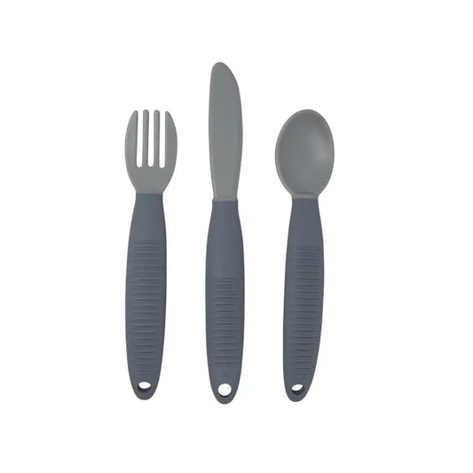 Busy Baby Eating Utensils-Pewter